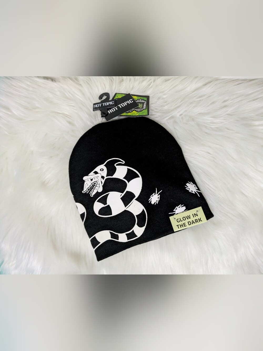 Beetlejuice Sandworm Glow In The Dark Beanie Hat New With Tags